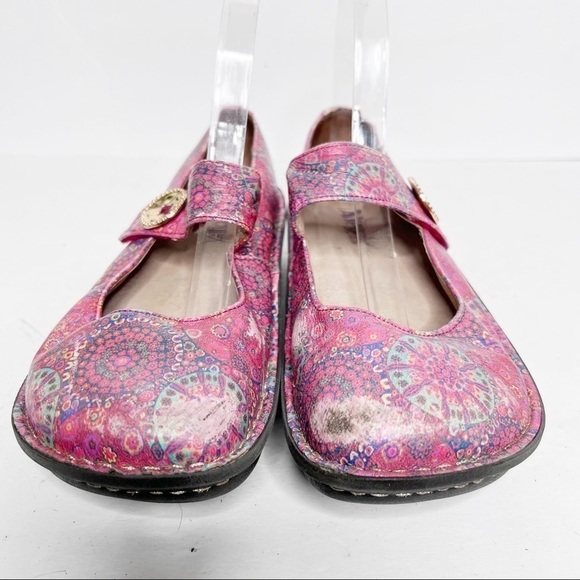 Algeria Pink Floral Design Shoes Comfort Orthotic Size 38 Women’s 7.5 - Picture 2 of 6
